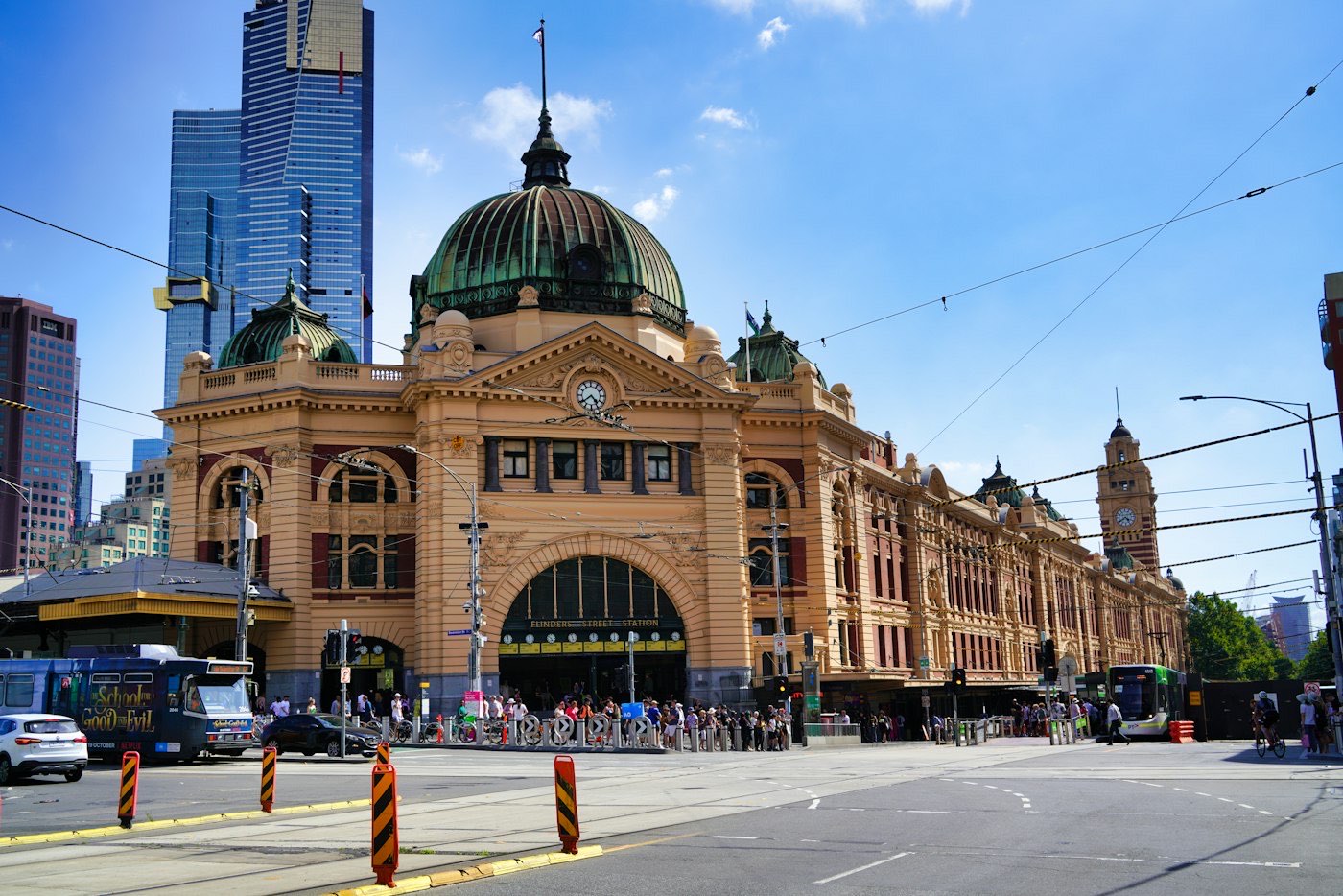 Flinders Street Station and its clocks, Melbourne